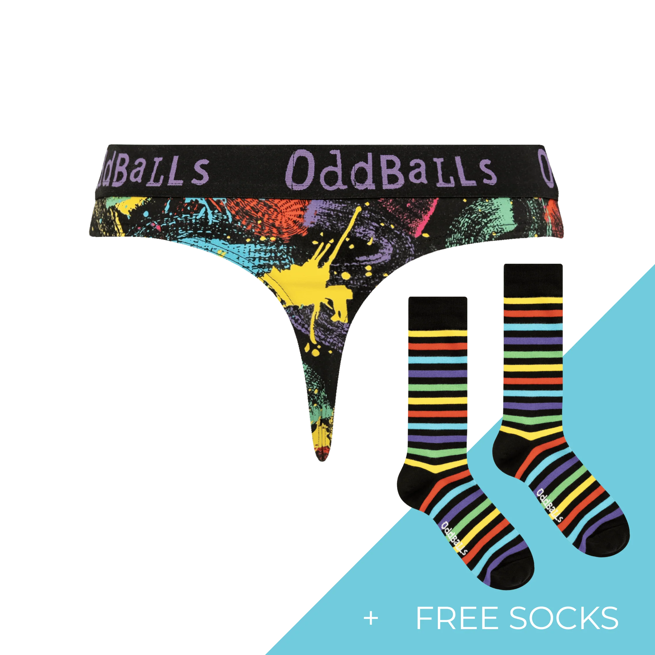 Women's Patterned Thong Subscription - 3 Month Prepaid (Free Socks + Free Delivery!)