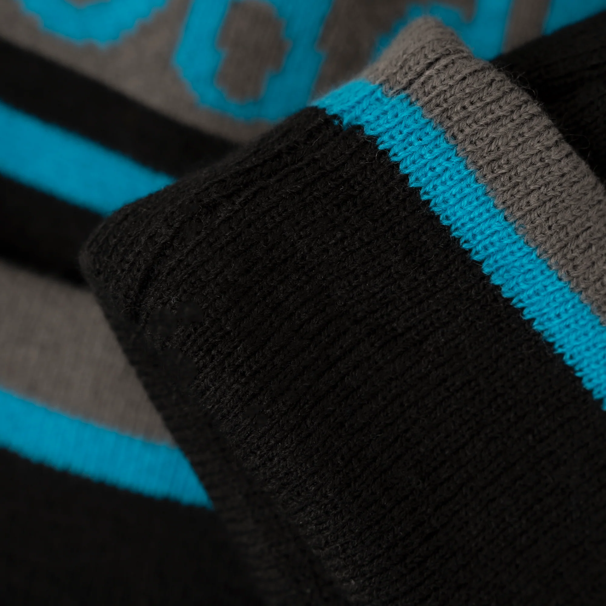 Black | Grey | Sky - Bobble Hat - Image 2