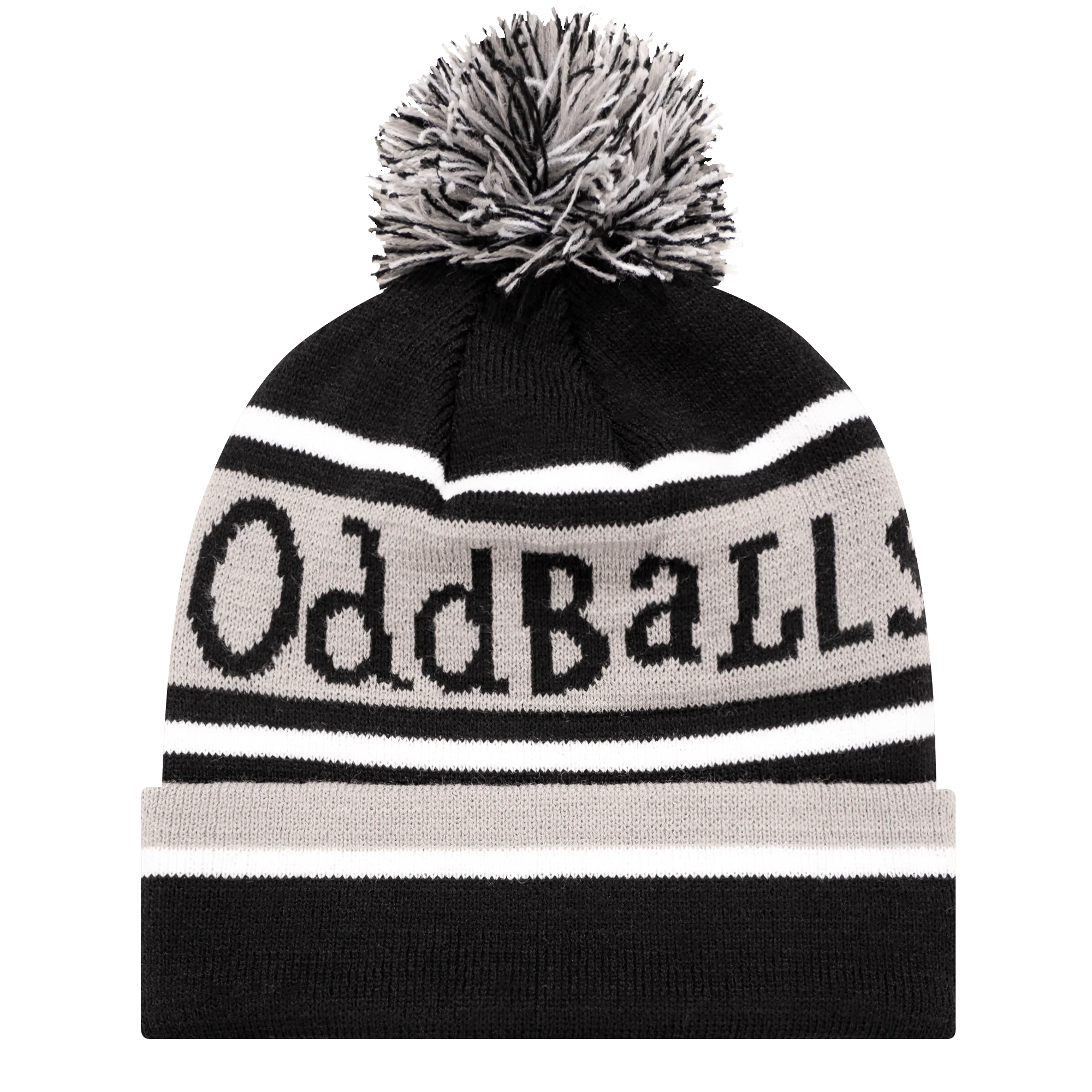 Black | Grey | White - Bobble Hat