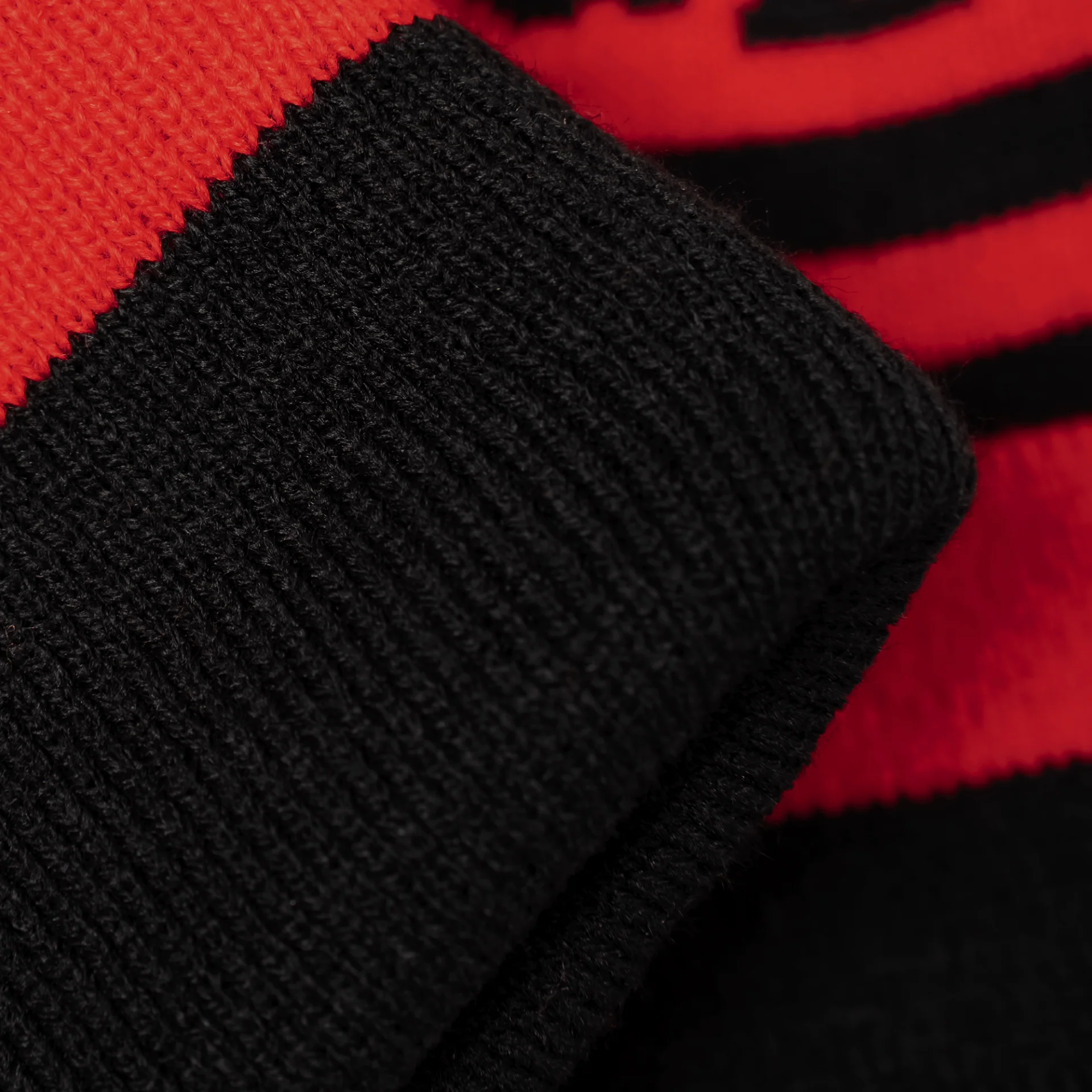 Black | Scarlet - Bobble Hat - Image 2