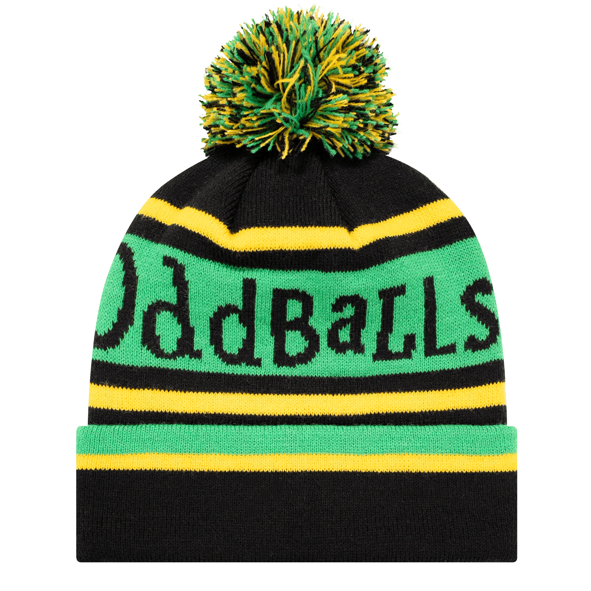 Black | Yellow | Green - Bobble Hat