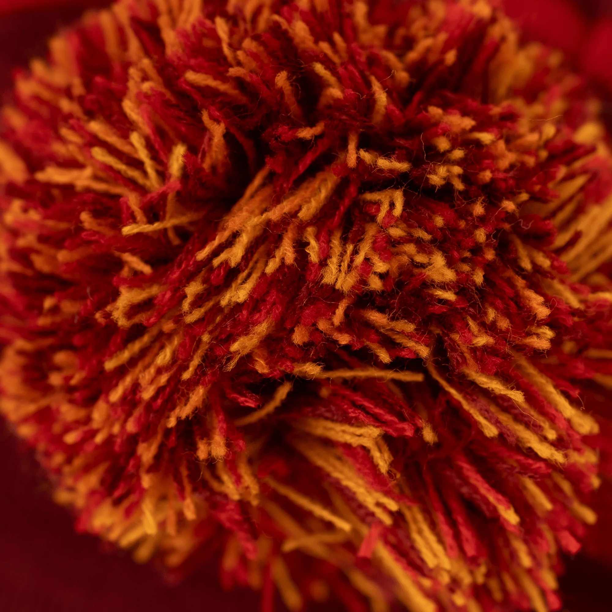Burgundy | Orange | Red - Bobble Hat - Image 3