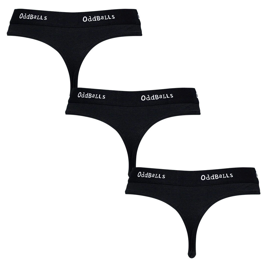 Classical Black Bundle - Ladies Thong 3 Pack Bundle