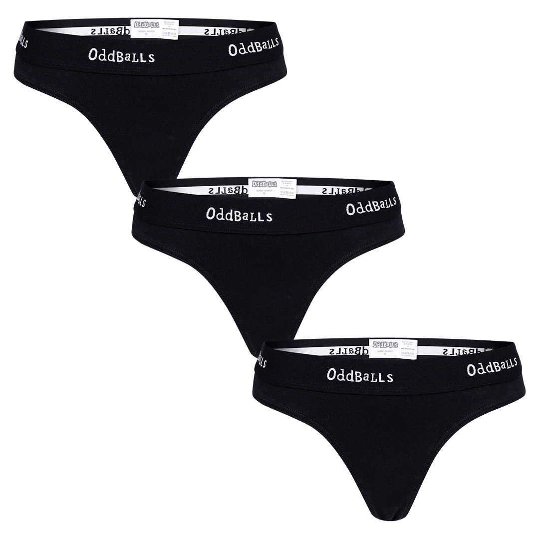 Classical Black Bundle - Ladies Thong 3 Pack Bundle - Image 2