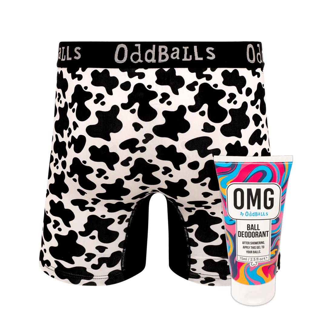 Fat Cow - Mens Bamboo Boxer Shorts & Ball Deodorant Bundle - Image 2