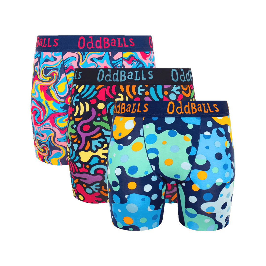 Galaxy Bundle - Ladies Bamboo Boxer Shorts 3 Pack Bundle