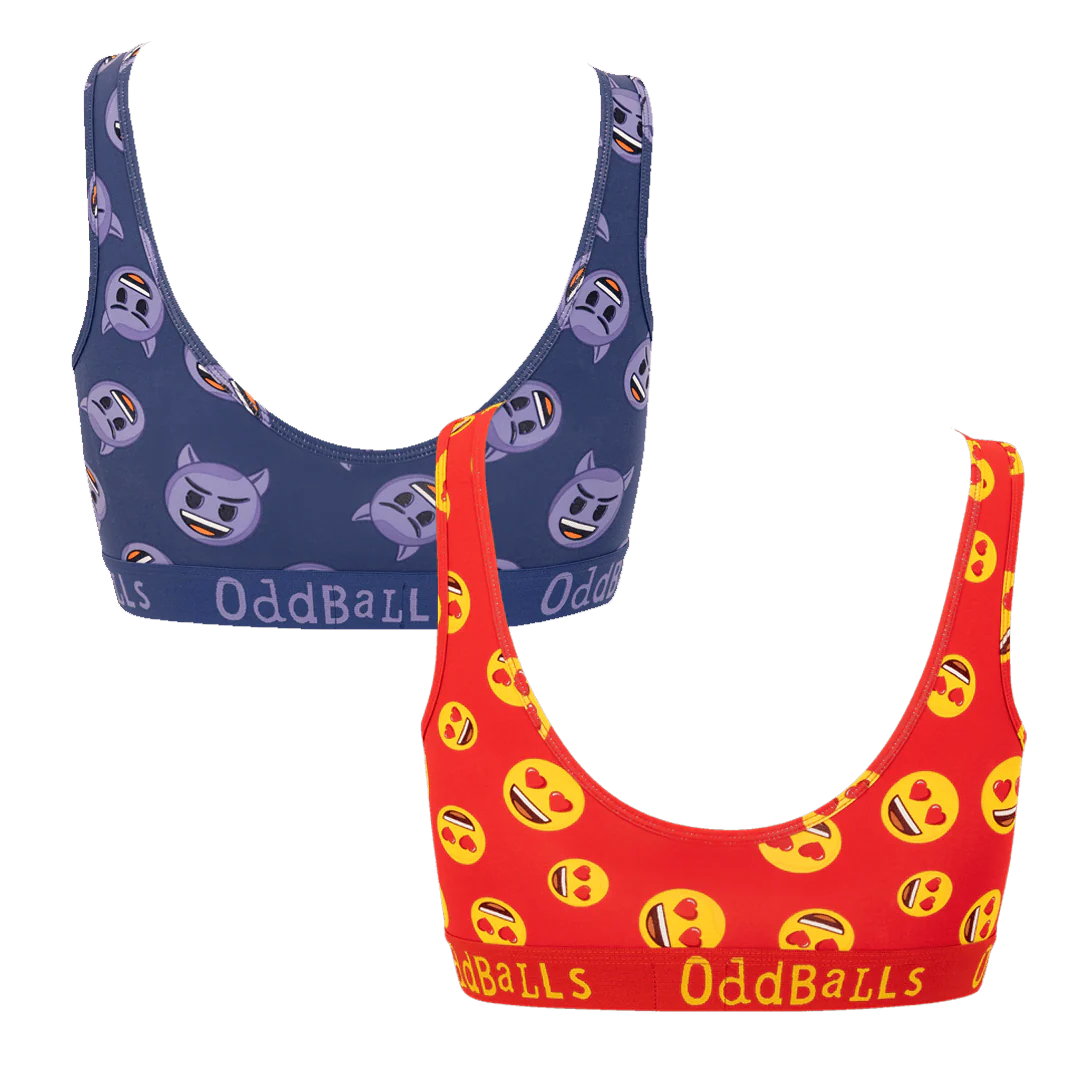 Devil & Love Heart Eyes Bundle - Ladies Bralette 2 Pack Bundle - Image 2