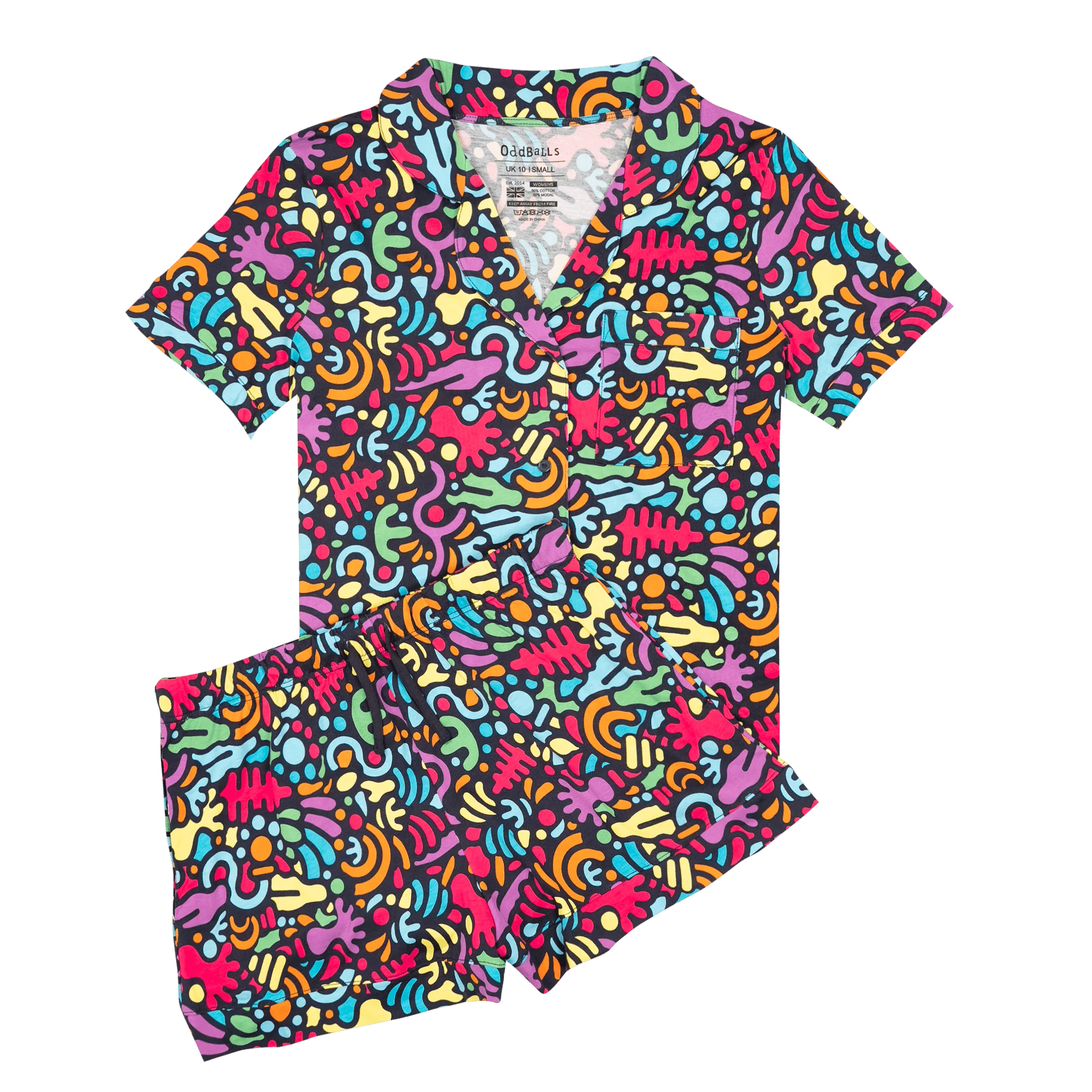 Jurassic - Modal Women's Short Button Up Pyjamas Set