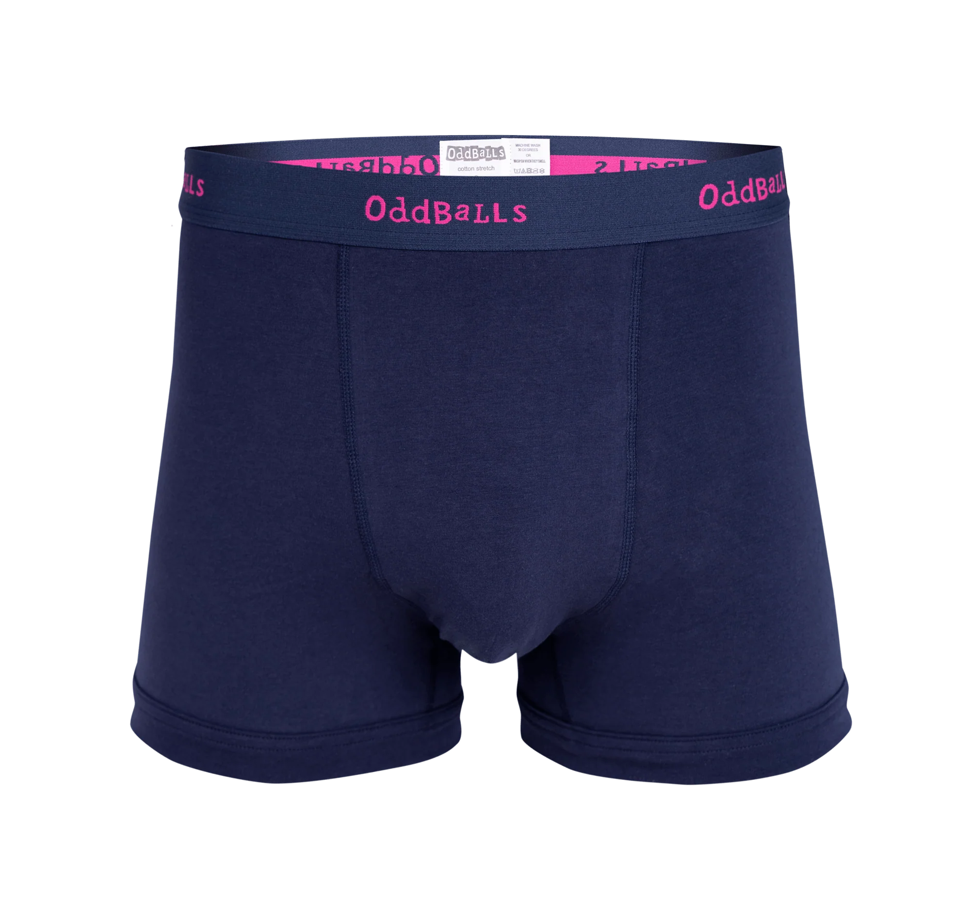 Navy & Magenta - Mens Cotton Boxer Shorts