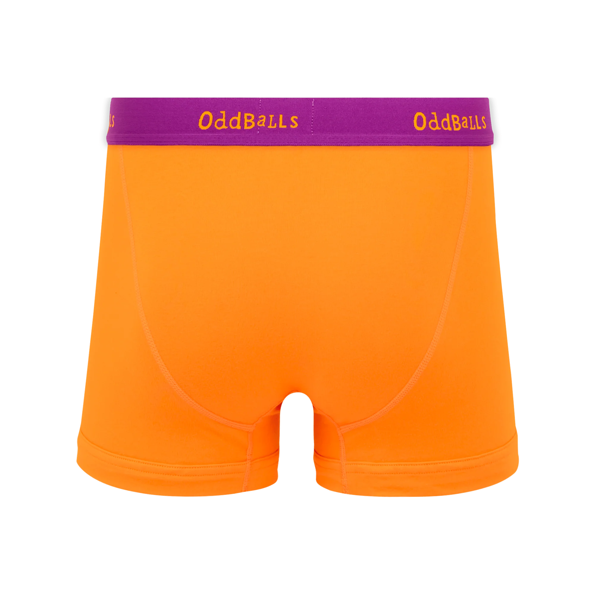 Orange & Aubergine - Mens Cotton Boxer Shorts - Image 2