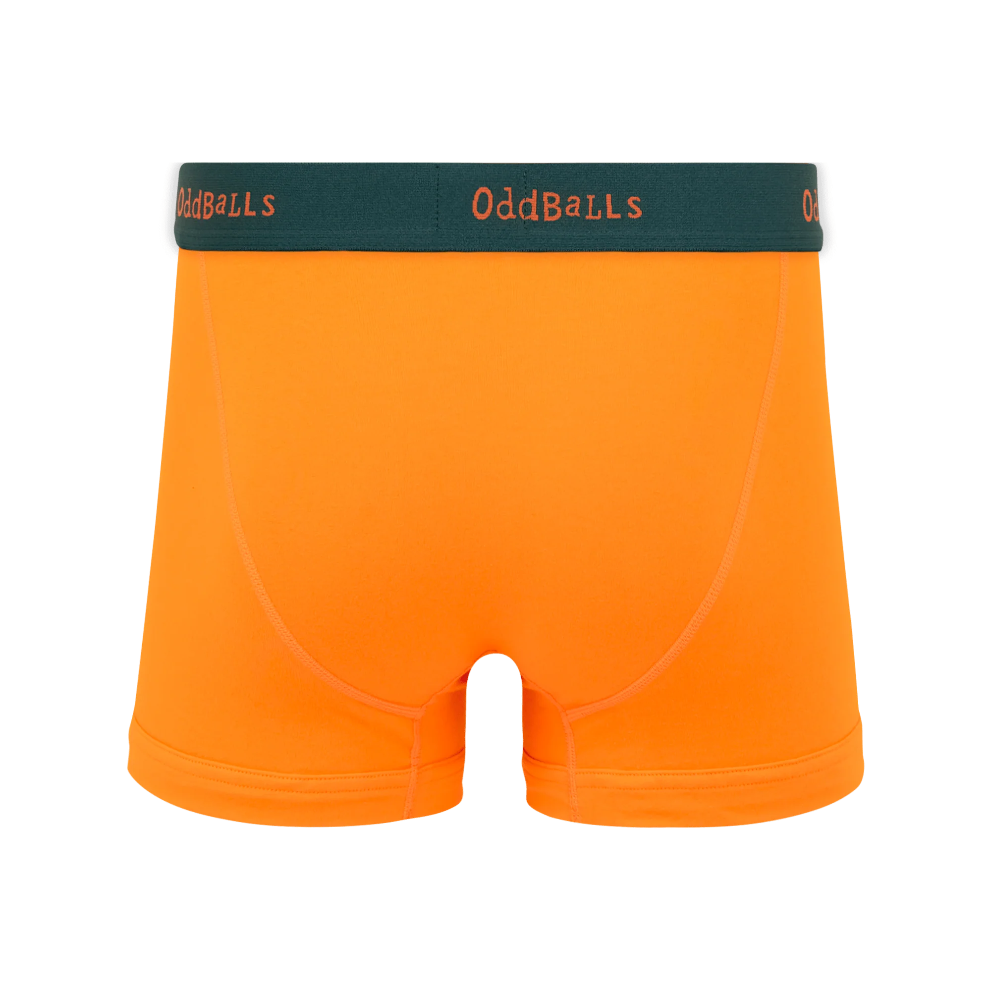 Orange & Evergreen - Mens Cotton Boxer Shorts - Image 2