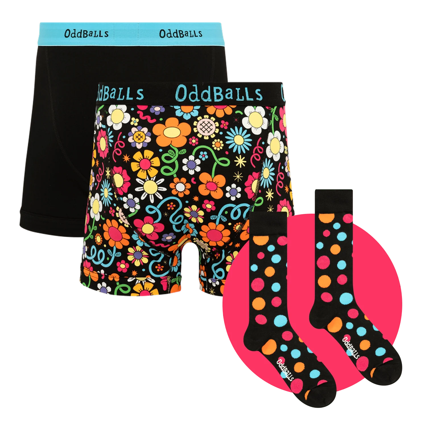 Petal Power Bundle - Mens Boxer Shorts 2 Pack & Socks - Image 2