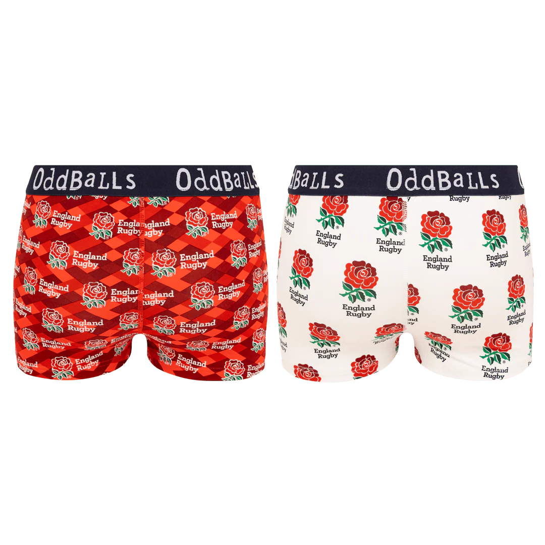 England Rugby Union 24/25 Bundle - Home & Alternate Bundle - Ladies Boxer Shorts 2 Pack Bundle - Image 2