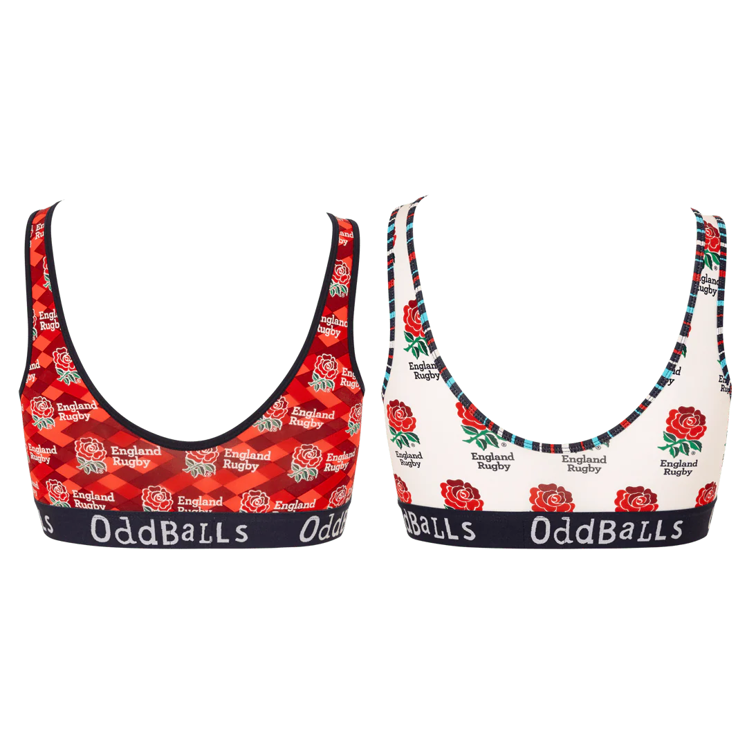 England Rugby Union 24/25 Bundle - Home & Alternate - Ladies Bralette 2 Pack Bundle - Image 2