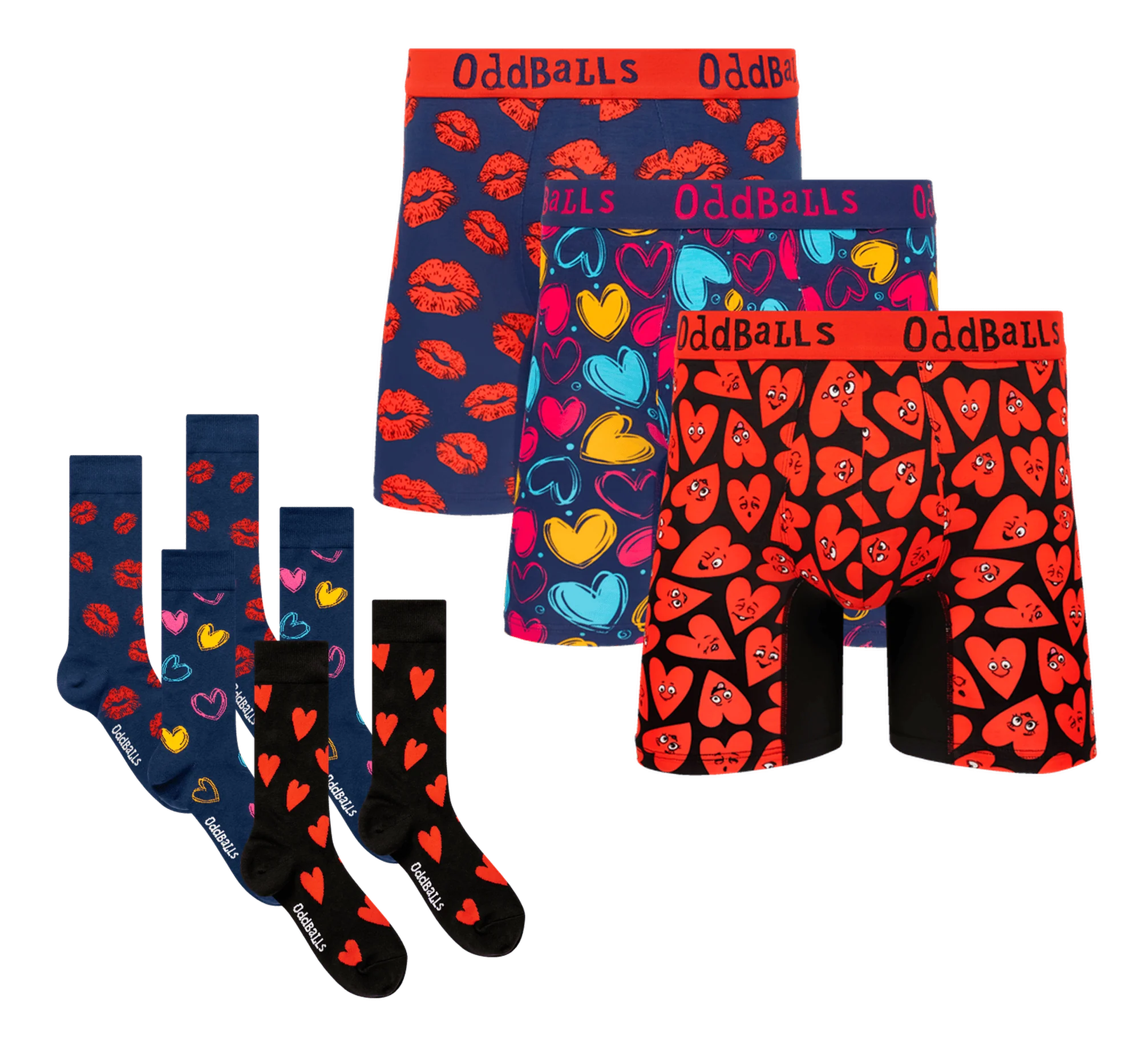 The Love Bundle - Mens Bamboo Boxer Shorts & Socks 3 Pack