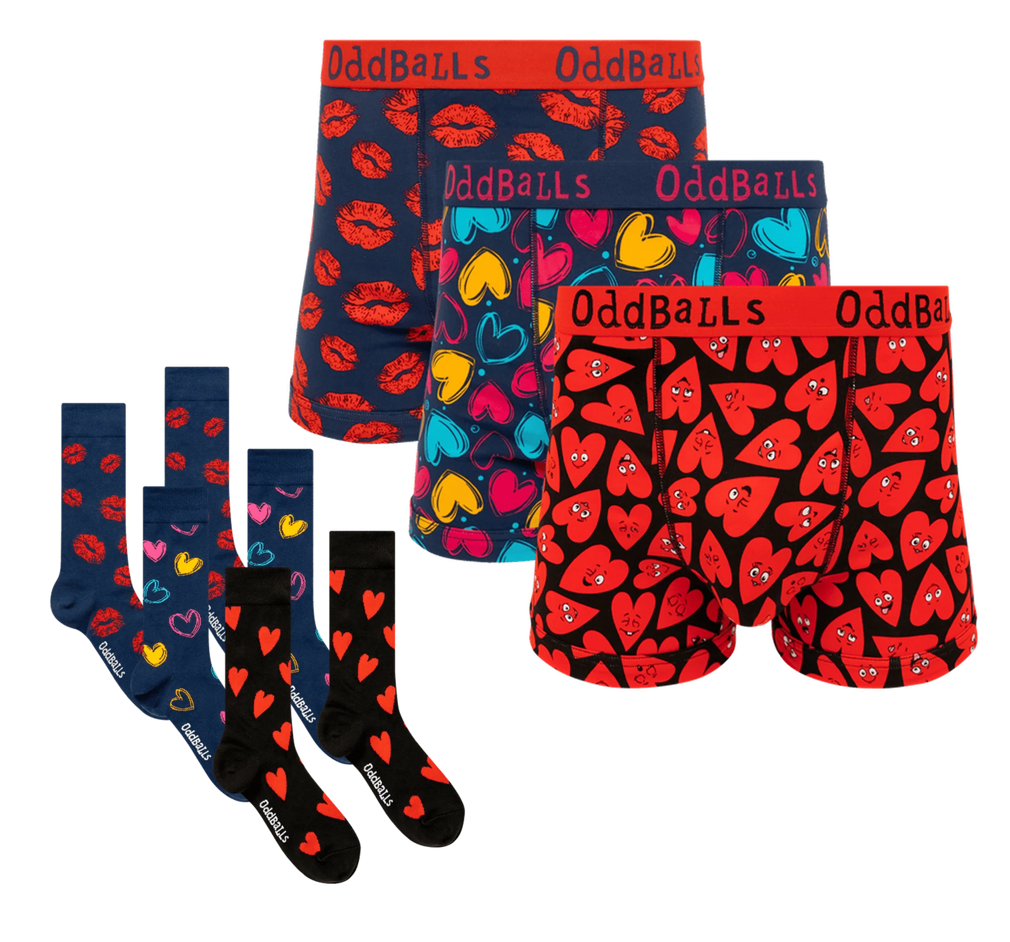 The Love Bundle - Mens Boxer Shorts & Socks 3 Pack