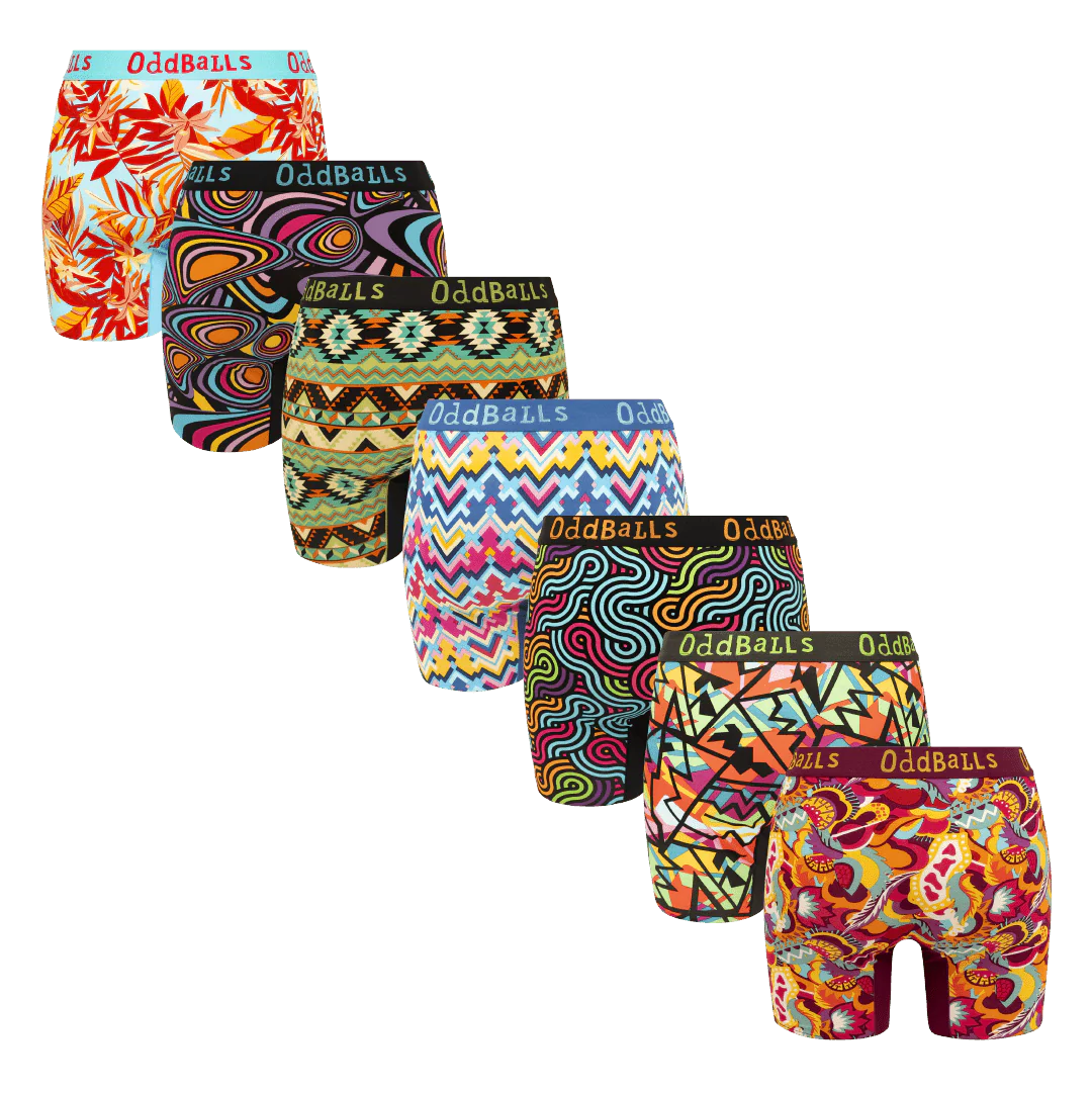 Tropic Like It's Hot Bundle - Ladies Bamboo Boxer Shorts 7 Pack Bundle - Image 2