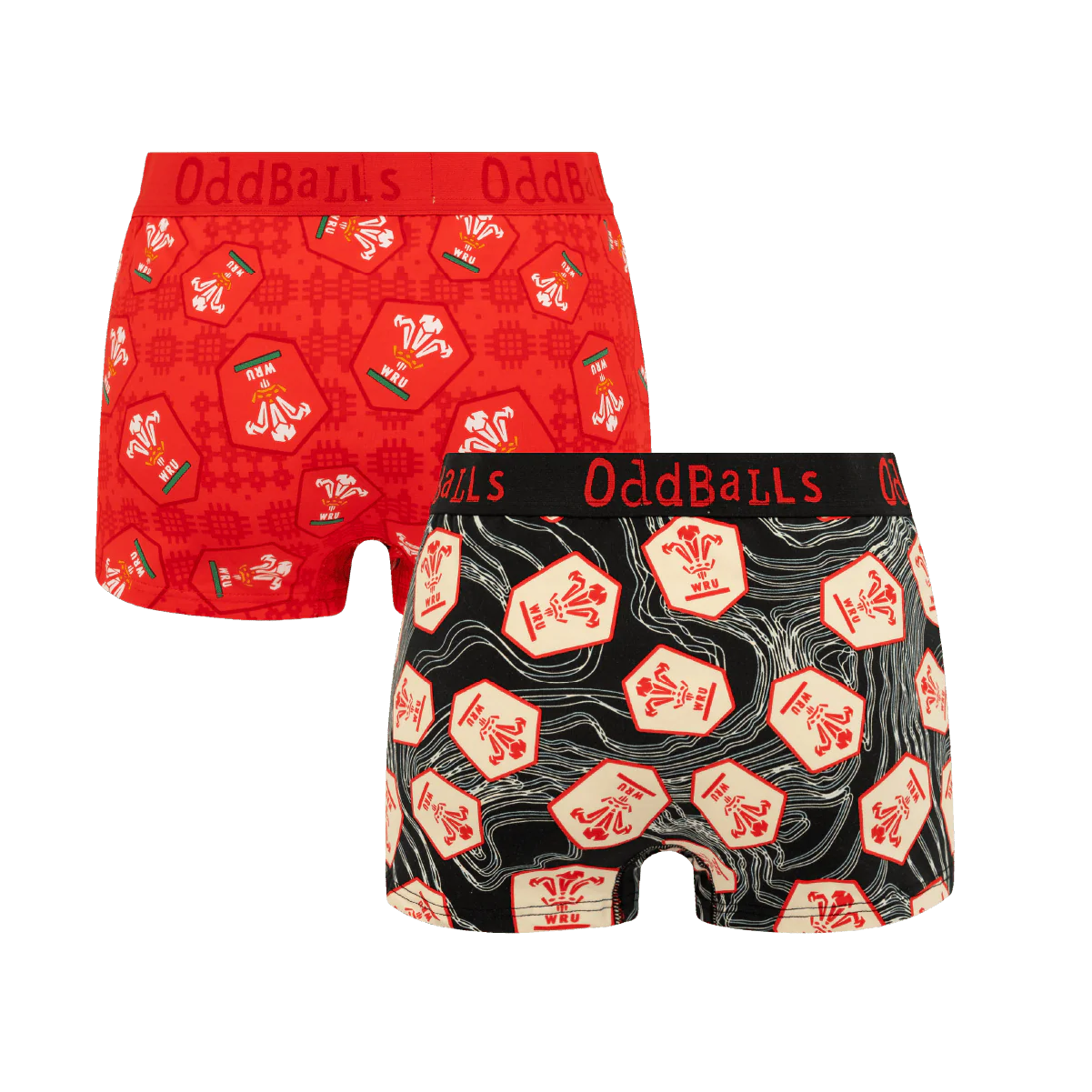 Welsh Rugby Union 25 Bundle - Ladies Boxer Shorts 2 Pack Bundle - Image 2