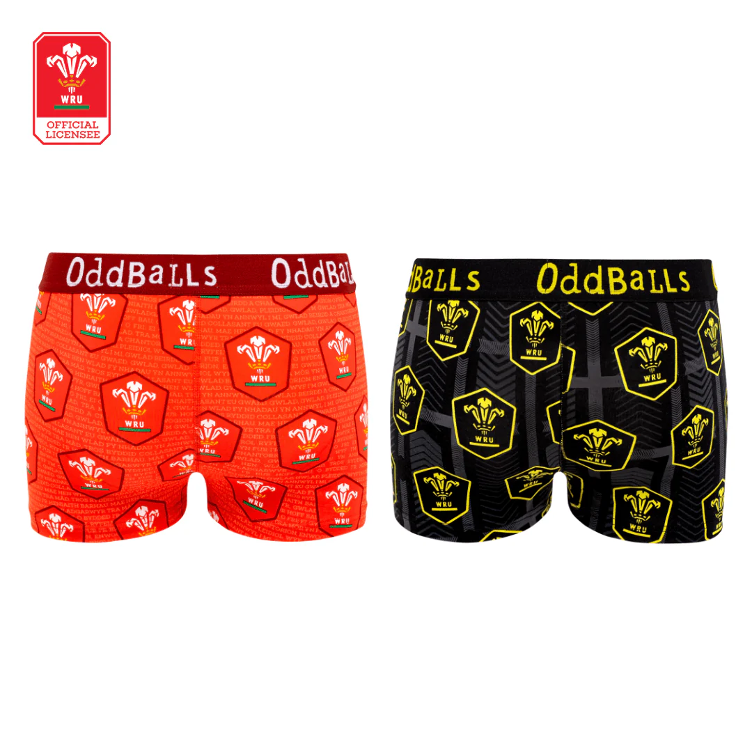 Welsh Rugby Union - Home & Alternate - Ladies Boxers 2 Pack Bundle - Image 2