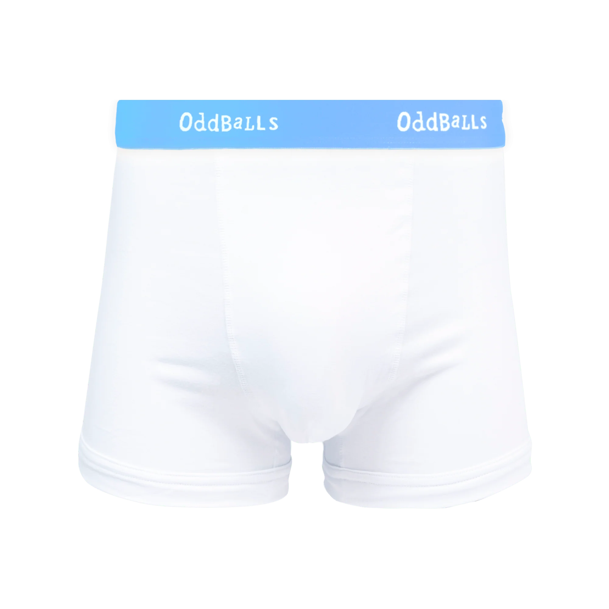 White & Blue - Mens Cotton Boxer Shorts