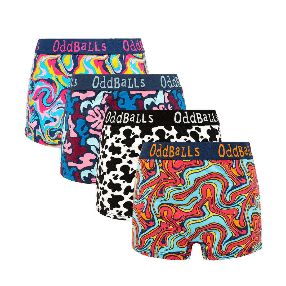 Winter Essentials Bundle - Ladies Boxer Shorts 4 Pack Bundle
